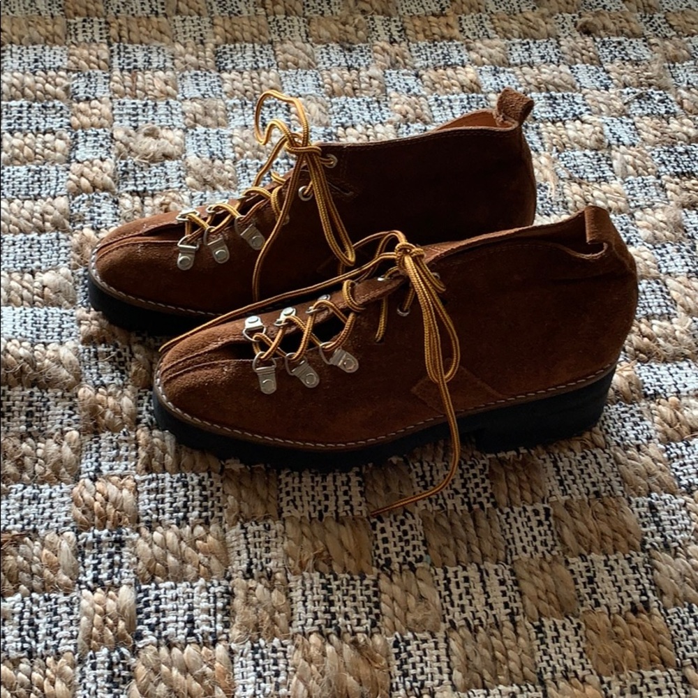 Sabrina Tach Suede Lace Up Booties